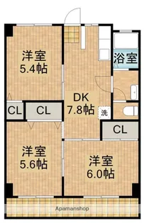 旭ビル【4階】の間取り