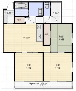 長友マンション【202号室】の間取り