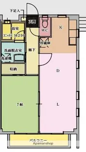 あいらんど さくら坂【205号室】の間取り