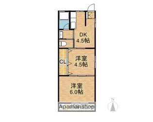 第3アオイコーポ【207号室】の間取り