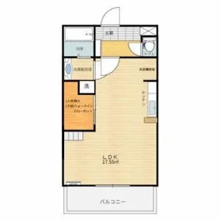 1Rの間取り画像