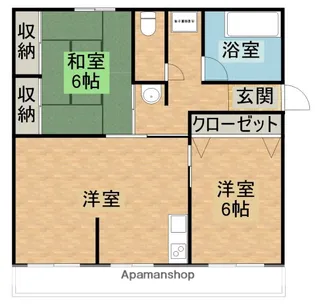 ドリームビルC棟【202号室】の間取り
