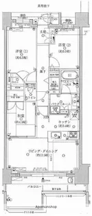 プレミスト橘公園通り【1304号室】の間取り