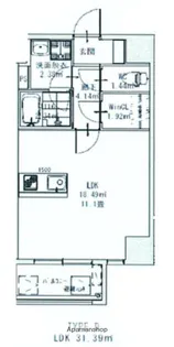 ロダン広島通り【305号室】の間取り