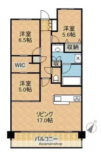 ザ・レジデンス大淀河畔【405号室】の間取り