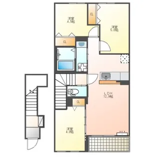 サンタプレイスⅦ【2階】の間取り