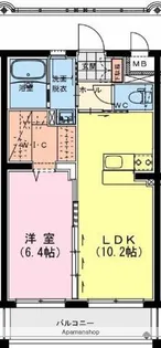 LUNA RAINBOW(ルナ・レインボー)【4階】の間取り