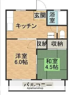 タウニィ希望ヶ丘【2階】の間取り