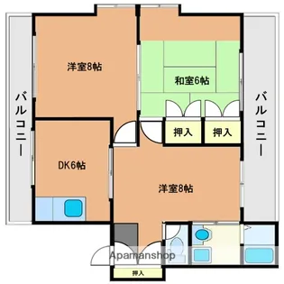 リバータウン日ノ出【4階】の間取り