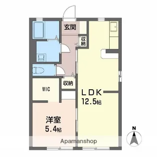 ルーチェレ ドーマB棟【2階】の間取り