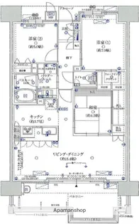 プレミスト橘公園レジデンス【407号室】の間取り