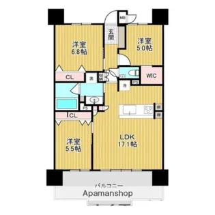 グランドパレス大淀河畔【9階】の間取り