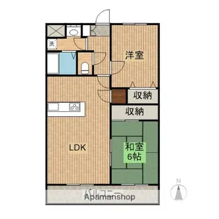 コスモマンション星倉【405号室】の間取り