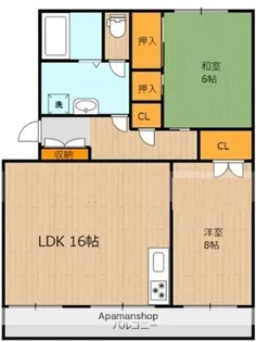 エクセルハウス壱番館【401号室】の間取り