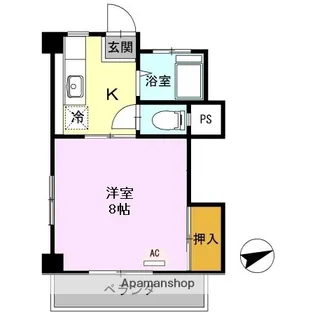 コーポ池内【307号室】の間取り