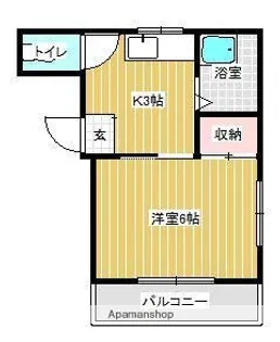 神宮Nコーポ【302号室】の間取り