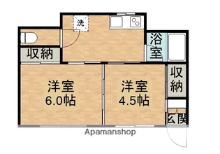 ころんハウス【202号室】の間取り