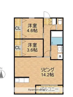 ALTE MEISTER レオ【402号室】の間取り