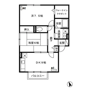 ウィステリア M棟【2階】の間取り