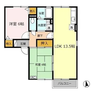 アネックスたけい【2階】の間取り