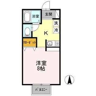 ジェネスハイツ B棟【2階】の間取り