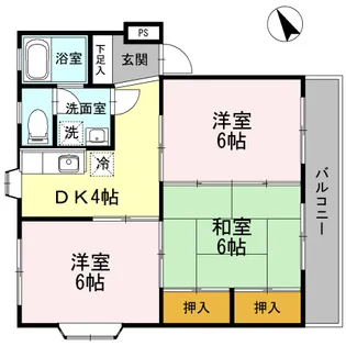 パレ・ドゥ大淀【3階】の間取り