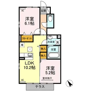 メゾン フローリッシュ【1階】の間取り