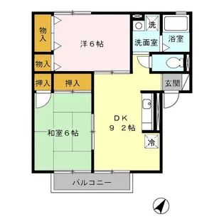セジュールTOJIKI【1階】の間取り