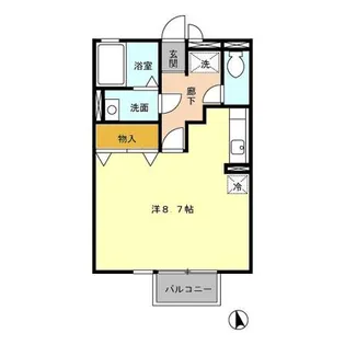 ユニヴェール白山【2階】の間取り