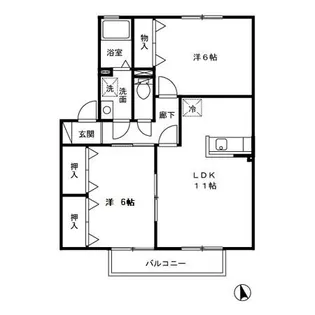 グランディール・ヴィ C棟【2階】の間取り
