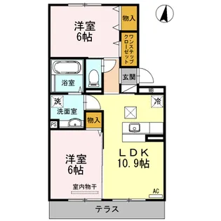 アルティスタ B【1階】の間取り