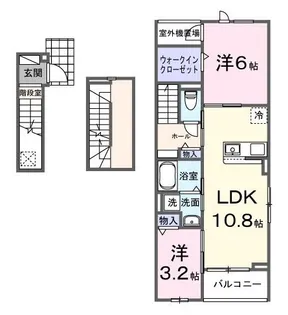 エアリーみとよ Ⅱ【301号室】の間取り