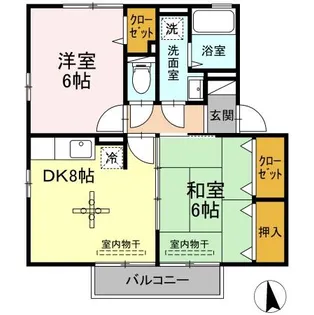 エスポアール日ノ出 B棟【2階】の間取り