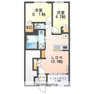 SAN FELICE【105号室】の間取り