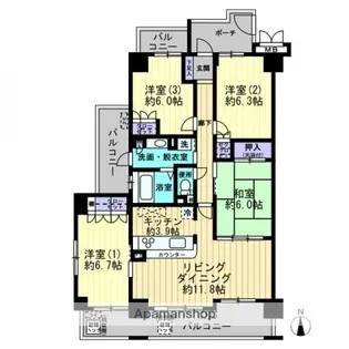 サーパス大工町【301号室】の間取り