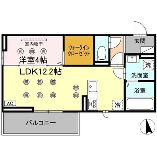 DーRESENA SOLAIRE【2階】の間取り
