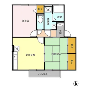 セジュールシャルマン B棟【2階】の間取り