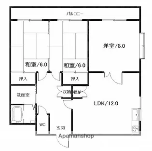 中村ハイツ【2階】の間取り