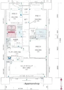 ザ・リバーサイドガーデン大淀河畔【202号室】の間取り
