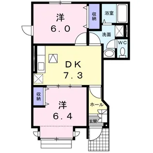 エクセレンテ北原 B【1階】の間取り