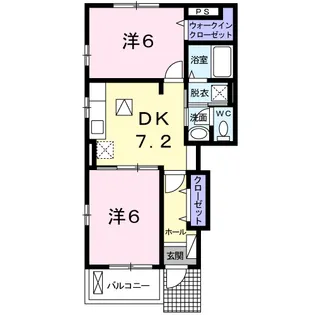 フローレンス 小原田 B【1階】の間取り