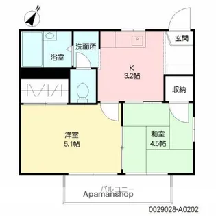 サンシャイン平野Ⅱ壱番館【2階】の間取り