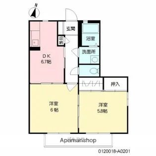 バリュージュM【2階】の間取り