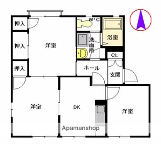 フレグランスひろせ【B105号室】の間取り