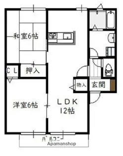 ローゼヒダカ【2-103号室】の間取り