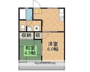 コーポリバー【A205号室】の間取り