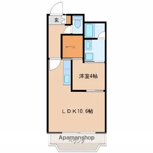 ソラーレ霧島【6階】の間取り