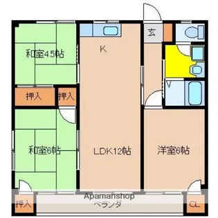第3コーポ川越【2階】の間取り