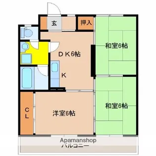 リバーサイドマンション清武【202号室】の間取り