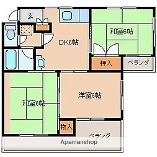 リバーサイドマンション清武【2階】の間取り